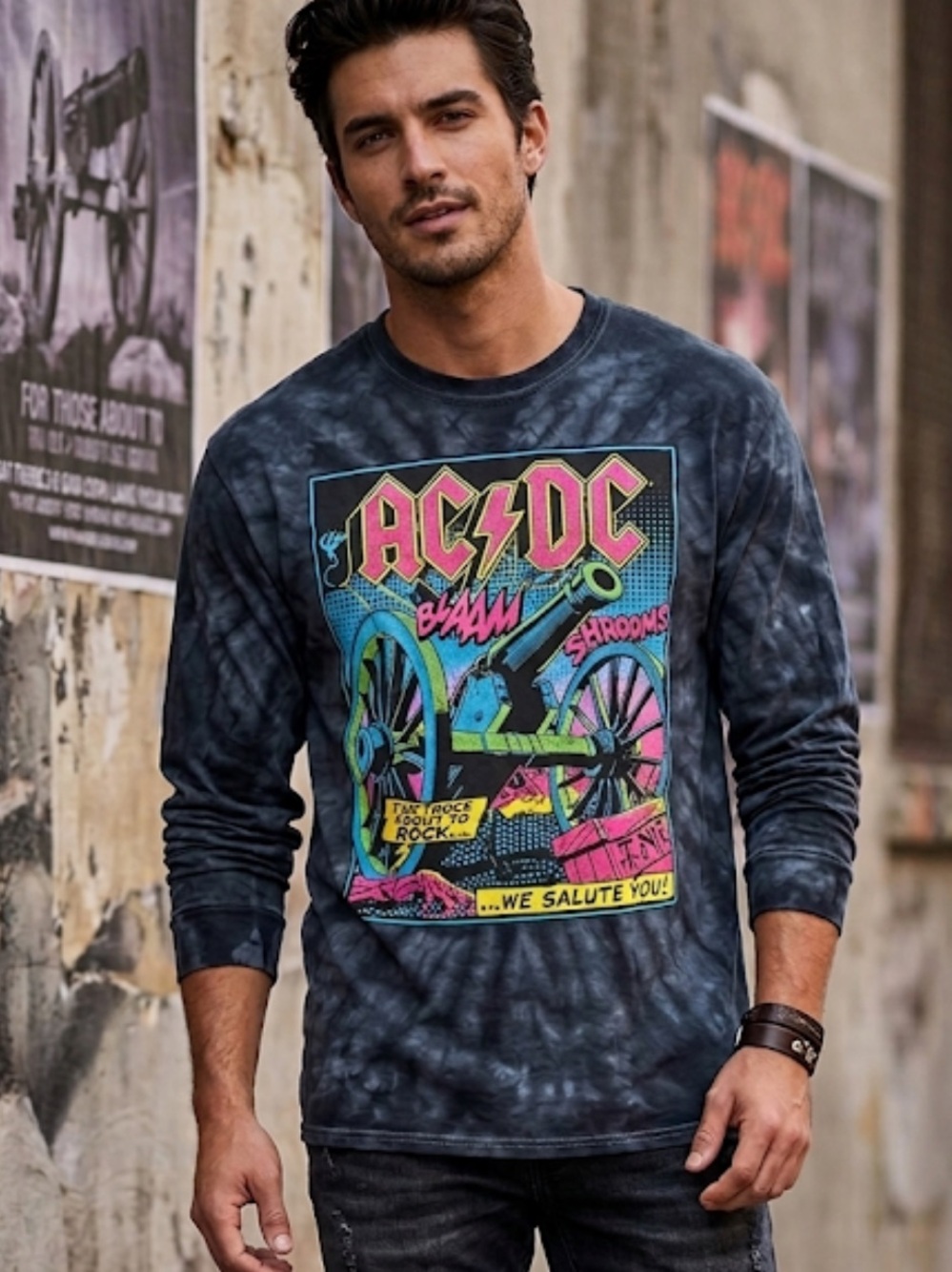 AC/DC Long Sleeve Graphic Shirt Men’s Size 2XL